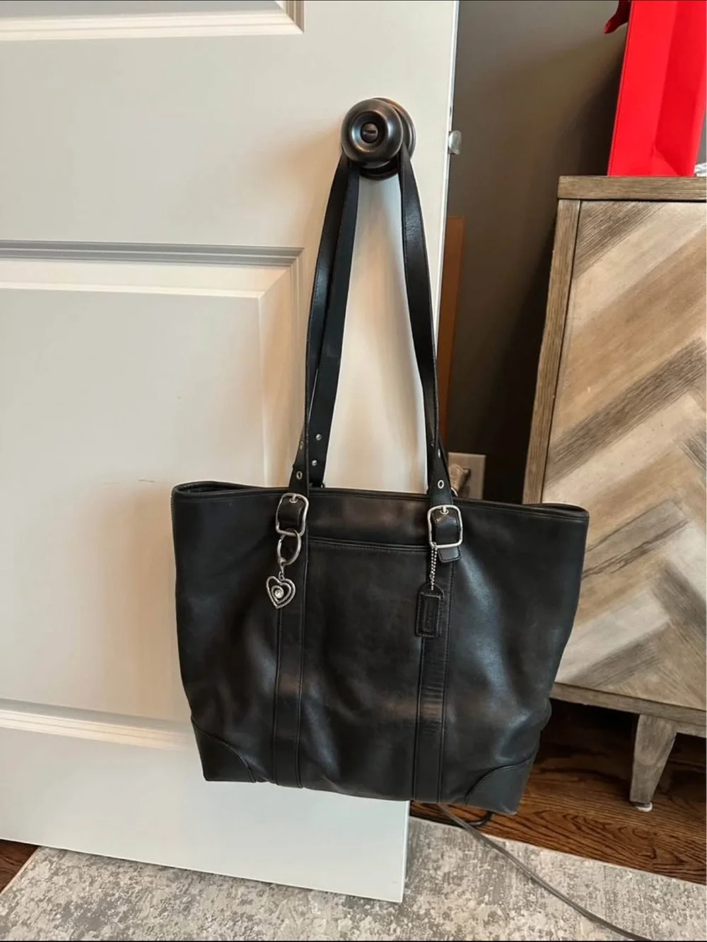 Coach Black Leather Tote
